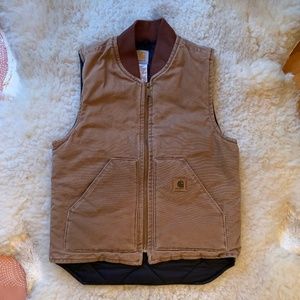 Carhartt relaxed fit firm duck insulated rib collar vest